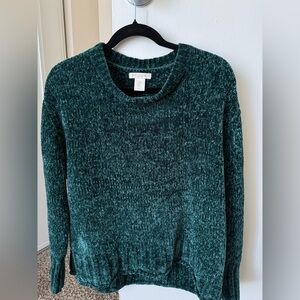 Christian Siriano Teal Chenille Women's Sweater